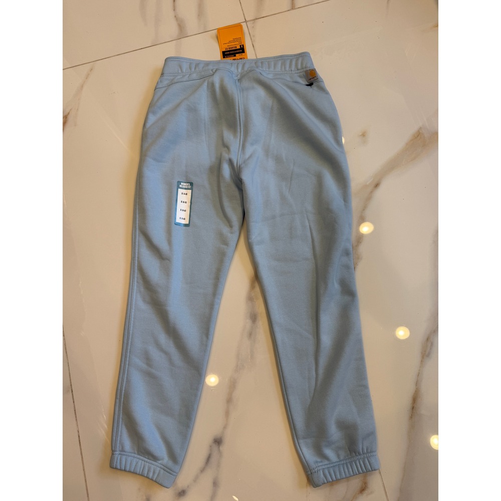 Carhartt Womens Relaxed Fit Fleece Jogger Light Blue BN5510-W Small NWT - Picture 9 of 11